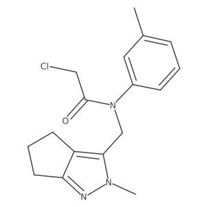 2-chloro-N-({2-methyl-2H,4H,5H,6H-cyclopenta[c]pyrazol-3-yl}methyl)-N-(3-methylphenyl)acetamide结构式