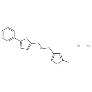 [(2-Methyl-1,3-thiazol-4-yl)methyl][(5-phenylthiophen-2-yl)methyl]amine dihydrochloride Structure