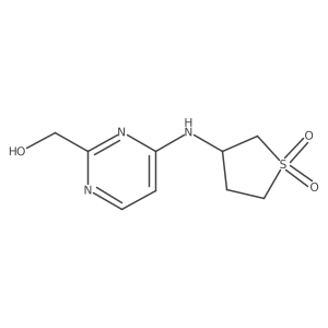 3-{[2-(Hydroxymethyl)pyrimidin-4-yl]amino}-1lambda6-thiolane-1,1-dione Structure