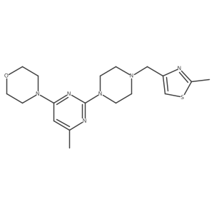 4-(6-Methyl-2-{4-[(2-methyl-1,3-thiazol-4-yl)methyl]piperazin-1-yl}pyrimidin-4-yl)morpholine Structure
