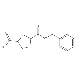(1R,3S)-3-Phenylmethoxycarbonylcyclopentane-1-carboxylic acid Structure