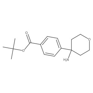Tert-butyl 4-(4-aminooxan-4-yl)benzoate结构式