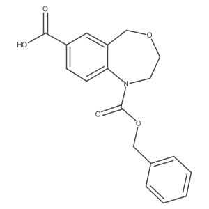 1-[(Benzyloxy)carbonyl]-1,2,3,5-tetrahydro-4,1-benzoxazepine-7-carboxylic acid结构式