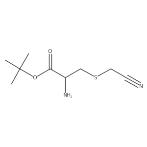 tert-butyl (2R)-2-amino-3-[(cyanomethyl)sulfanyl]propanoate结构式
