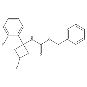 benzyl N-[(1r,3r)-3-fluoro-1-(2-fluorophenyl)cyclobutyl]carbamate Structure