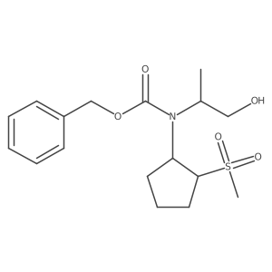 benzyl N-(1-hydroxypropan-2-yl)-N-(2-methanesulfonylcyclopentyl)carbamate Structure