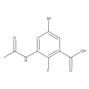 5-Bromo-3-acetamido-2-fluorobenzoic acid Structure
