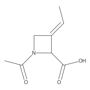(3Z)-1-acetyl-3-ethylideneazetidine-2-carboxylic acid Structure