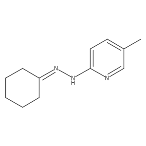 Cyclohexanone 5-methylpyrid-2-ylhydrazone结构式