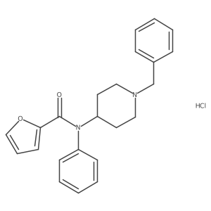 N-phenyl-N-[1-(phenylmethyl)-4-piperidinyl]-2-furancarboxamide,monohydrochloride Structure