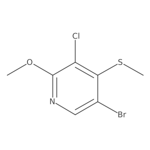 5-Bromo-3-chloro-2-methoxy-4-(methylthio)pyridine Structure