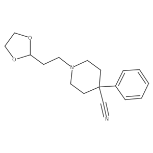1-[2-(1,3-Dioxolan-2-yl)ethyl]-4-phenylpiperidine-4-carbonitrile结构式