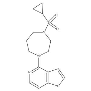 1-(Cyclopropanesulfonyl)-4-{furo[3,2-c]pyridin-4-yl}-1,4-diazepane结构式
