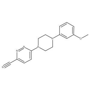 6-[4-(3-Methoxyphenyl)piperazin-1-yl]pyridazine-3-carbonitrile Structure