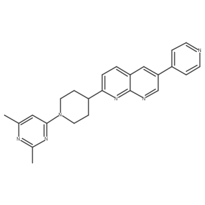 2-[1-(2,6-Dimethylpyrimidin-4-yl)piperidin-4-yl]-6-(pyridin-4-yl)-1,8-naphthyridine结构式