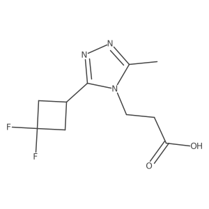 3-[3-(3,3-difluorocyclobutyl)-5-methyl-4H-1,2,4-triazol-4-yl]propanoic acid Structure