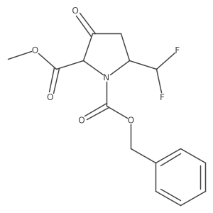 1-Benzyl 2-methyl 5-(difluoromethyl)-3-oxopyrrolidine-1,2-dicarboxylate结构式