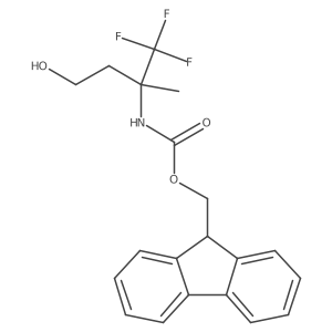 (9H-fluoren-9-yl)methyl N-(1,1,1-trifluoro-4-hydroxy-2-methylbutan-2-yl)carbamate结构式