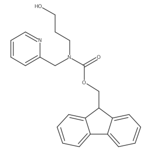 (9H-fluoren-9-yl)methyl N-(3-hydroxypropyl)-N-[(pyridin-2-yl)methyl]carbamate Structure