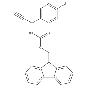 (9H-fluoren-9-yl)methyl N-[1-(4-fluorophenyl)prop-2-yn-1-yl]carbamate Structure