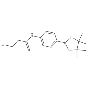 3-Chloro-N-[4-(4,4,5,5-tetramethyl-1,3,2-dioxaborolan-2-yl)phenyl]propanamide结构式