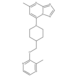 2-Methyl-3-[(1-{5-methyl-[1,2,4]triazolo[1,5-a]pyrimidin-7-yl}piperidin-4-yl)methoxy]pyrazine Structure