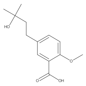5-(3-Hydroxy-3-methylbutyl)-2-methoxybenzoic acid结构式