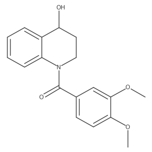 1-(3,4-Dimethoxybenzoyl)-1,2,3,4-tetrahydro-4-quinolinol Structure