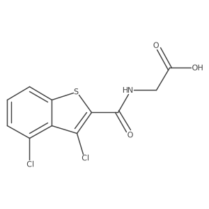 N-[(3,4-Dichlorobenzo[b]thien-2-yl)carbonyl]glycine结构式