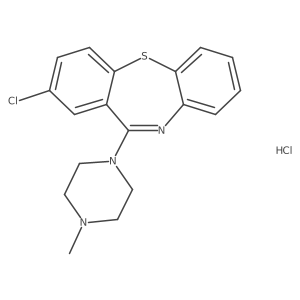 2-Chloro-11-(4-methylpiperazin-1-yl)dibenzo[b,f][1,4]thiazepine--hydrogen chloride (1/1)结构式