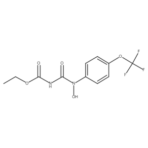 Carbamic acid, [[hydroxy[4-(trifluoromethoxy)phenyl]amino]carbonyl]-, ethyl ester结构式