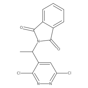 2-[1-(3,6-Dichloropyridazin-4-yl)ethyl]isoindoline-1,3-dione结构式
