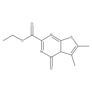 ethyl 5,6-dimethyl-4-oxo-4aH-thieno[2,3-d]pyrimidine-2-carboxylate Structure