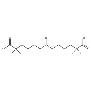 7-Hydroxy-2,2,12,12-tetramethyltridecanedioic acid结构式