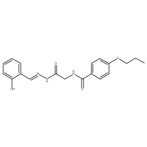N-[2-[2-[(2-hydroxyphenyl)methylidene]hydrazinyl]-2-oxoethyl]-4-propoxybenzamide结构式