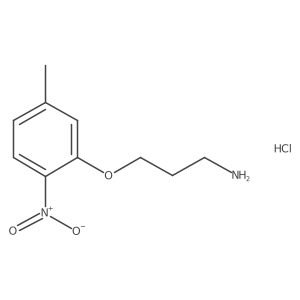 3-(5-Methyl-2-nitrophenoxy)propan-1-amine hydrochloride结构式
