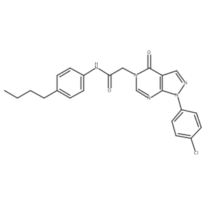 N-(4-butylphenyl)-2-(1-(4-chlorophenyl)-4-oxo-1H-pyrazolo[3,4-d]pyrimidin-5(4H)-yl)acetamide Structure