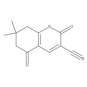 7,7-Dimethyl-2,5-dioxo-6,8-dihydrochromene-3-carbonitrile结构式