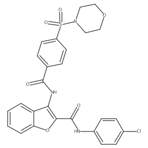 N-(4-chlorophenyl)-3-(4-(morpholinosulfonyl)benzamido)benzofuran-2-carboxamide结构式
