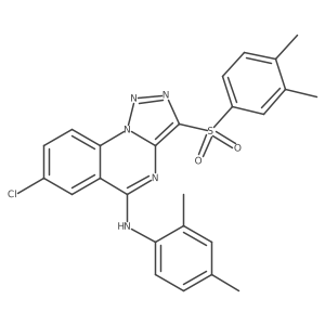 7-Chloro-3-(3,4-dimethylbenzenesulfonyl)-N-(2,4-dimethylphenyl)-[1,2,3]triazolo[1,5-A]quinazolin-5-amine结构式