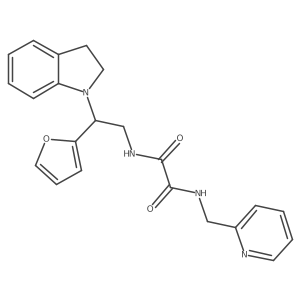 N1-(2-(furan-2-yl)-2-(indolin-1-yl)ethyl)-N2-(pyridin-2-ylmethyl)oxalamide Structure