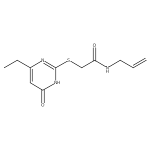N-allyl-2-((4-ethyl-6-oxo-1,6-dihydropyrimidin-2-yl)thio)acetamide Structure