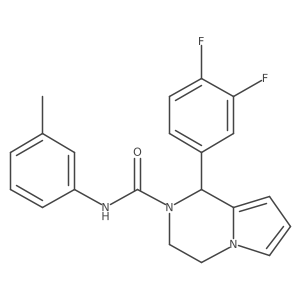 1-(3,4-difluorophenyl)-N-(m-tolyl)-3,4-dihydropyrrolo[1,2-a]pyrazine-2(1H)-carboxamide结构式