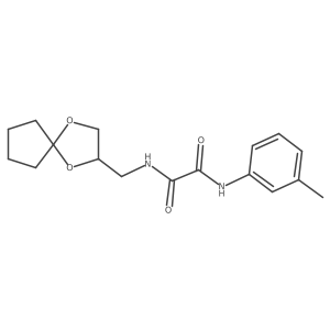 N1-(1,4-dioxaspiro[4.4]nonan-2-ylmethyl)-N2-(m-tolyl)oxalamide Structure