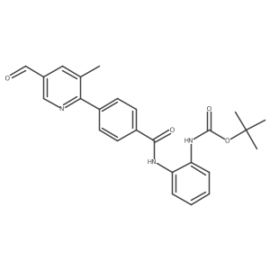 Tert-butyl (2-{[4-(5-formyl-3-methylpyridin-2-yl)benzoyl]amino}phenyl)carbamate Structure