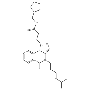 3-{5-oxo-4-[3-(propan-2-yloxy)propyl]-4H,5H-[1,2,4]triazolo[4,3-a]quinazolin-1-yl}-N-[(oxolan-2-yl)methyl]propanamide Structure