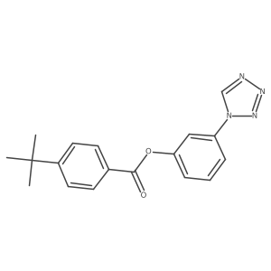 3-(1H-tetrazol-1-yl)phenyl 4-tert-butylbenzoate结构式