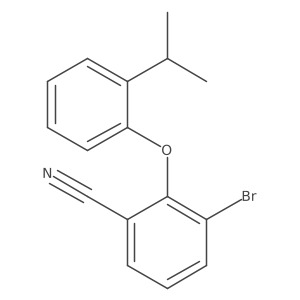 3-Bromo-2-[2-(1-methylethyl)phenoxy]benzonitrile结构式