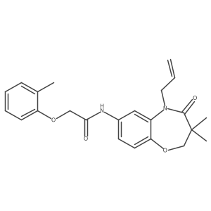 N-(5-allyl-3,3-dimethyl-4-oxo-2,3,4,5-tetrahydrobenzo[b][1,4]oxazepin-7-yl)-2-(o-tolyloxy)acetamide Structure