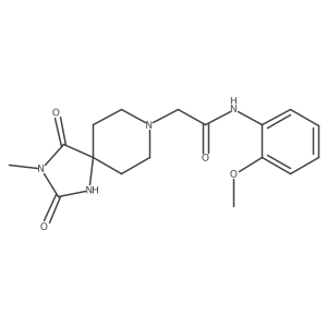 N-(2-methoxyphenyl)-2-(3-methyl-2,4-dioxo-1,3,8-triazaspiro[4.5]decan-8-yl)acetamide结构式
